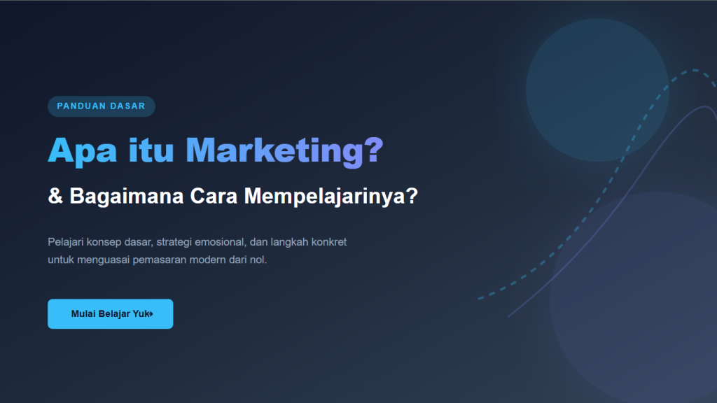 Apa itu Marketing dan bagaimana cara mempelajari nya ?